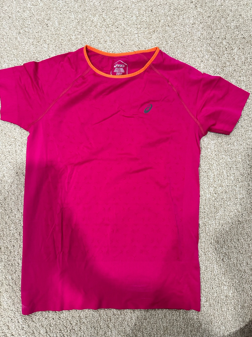Asics Bright Hot Pink Short Sleeve Athletic Tee